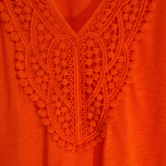 J. Crew orange embroidered top - Picture 6 of 8